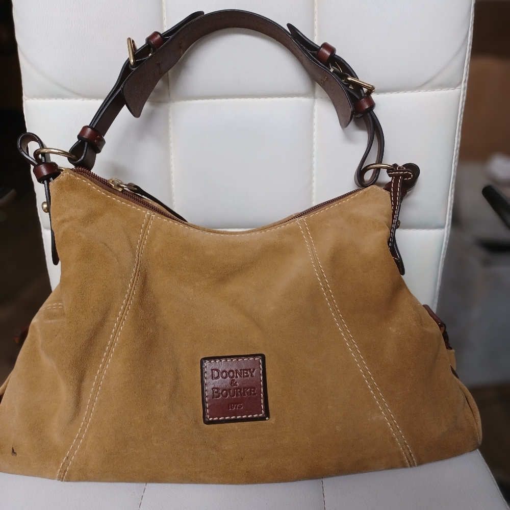 Authentic Dooney & Bourke vintage Tan leather handbag